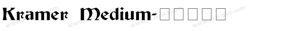 Kramer Medium字体转换
